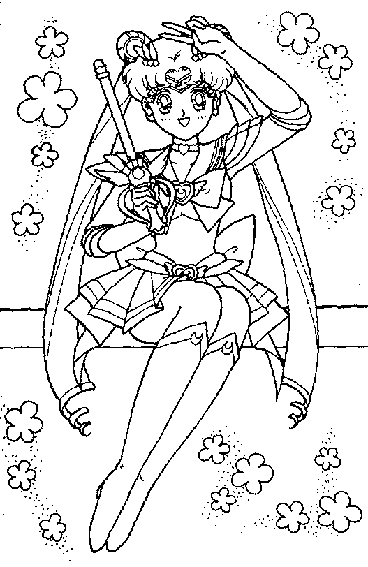 Coloring page: Sailor Moon (Cartoons) #50418 - Free Printable Coloring Pages