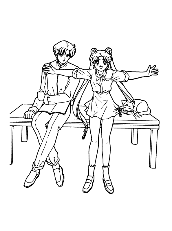 Coloring page: Sailor Moon (Cartoons) #50421 - Free Printable Coloring Pages