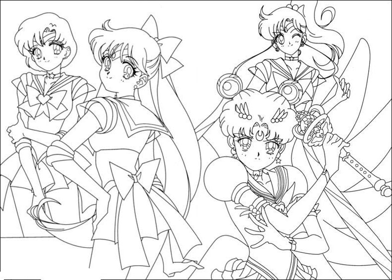 Coloring page: Sailor Moon (Cartoons) #50437 - Free Printable Coloring Pages