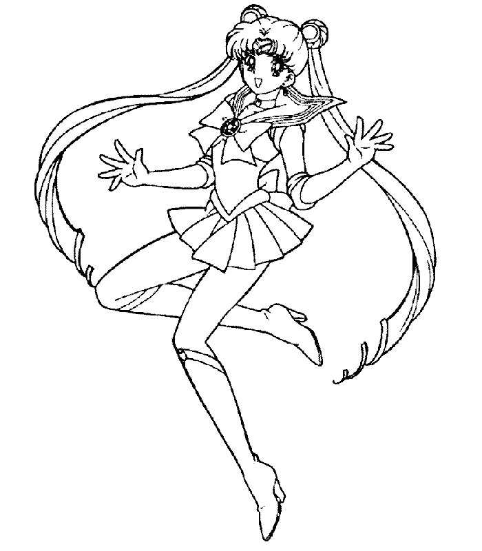 Coloring page: Sailor Moon (Cartoons) #50446 - Free Printable Coloring Pages