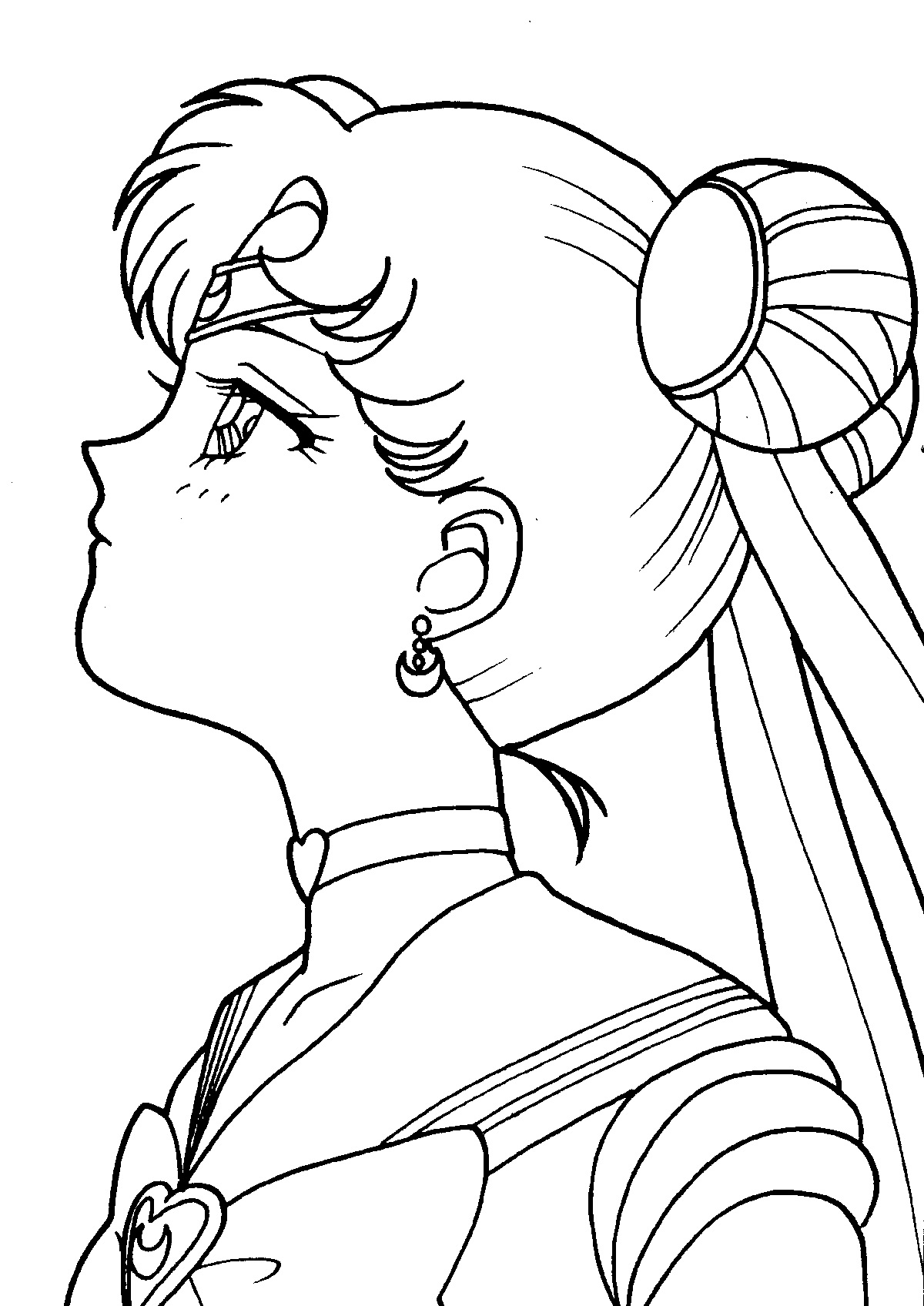Drawing Sailor Moon #50449 (Cartoons) – Printable coloring pages