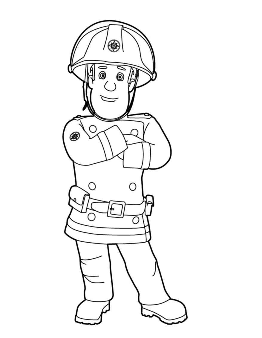 Coloring page: Sam the Fireman (Cartoons) #39770 - Free Printable Coloring Pages