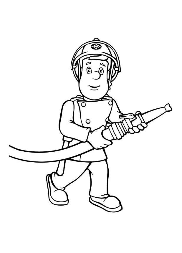 Coloring page: Sam the Fireman (Cartoons) #39775 - Free Printable Coloring Pages