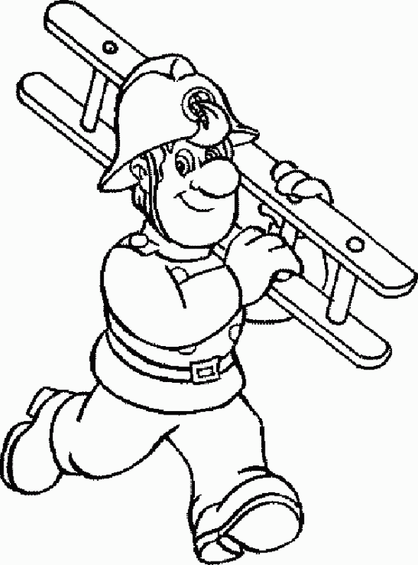 Coloring page: Sam the Fireman (Cartoons) #39782 - Free Printable Coloring Pages