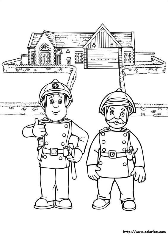 Coloring page: Sam the Fireman (Cartoons) #39787 - Free Printable Coloring Pages