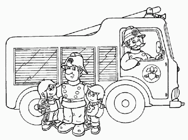 Coloring page: Sam the Fireman (Cartoons) #39794 - Free Printable Coloring Pages