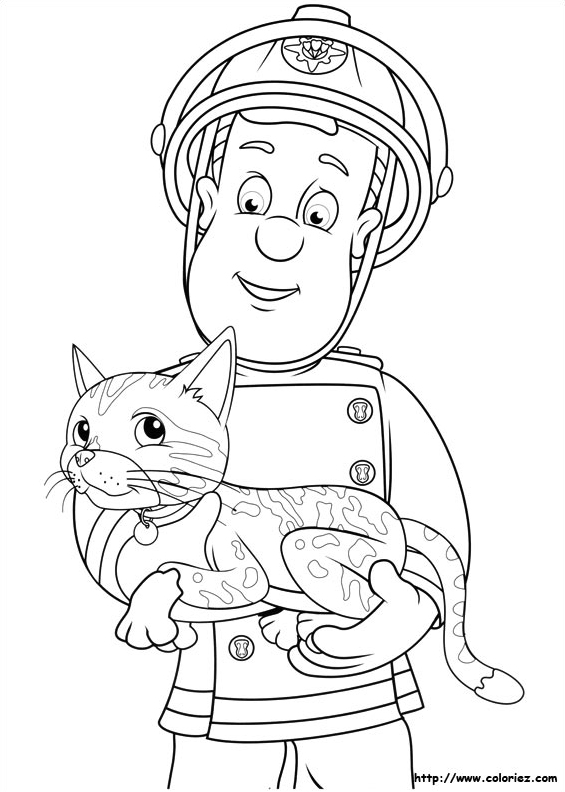 Coloring page: Sam the Fireman (Cartoons) #39797 - Free Printable Coloring Pages