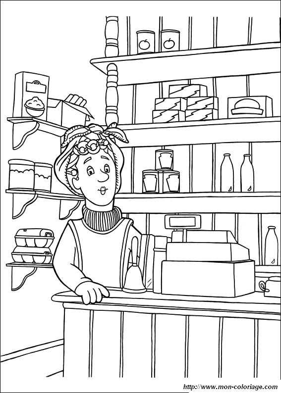 Coloring page: Sam the Fireman (Cartoons) #39813 - Free Printable Coloring Pages