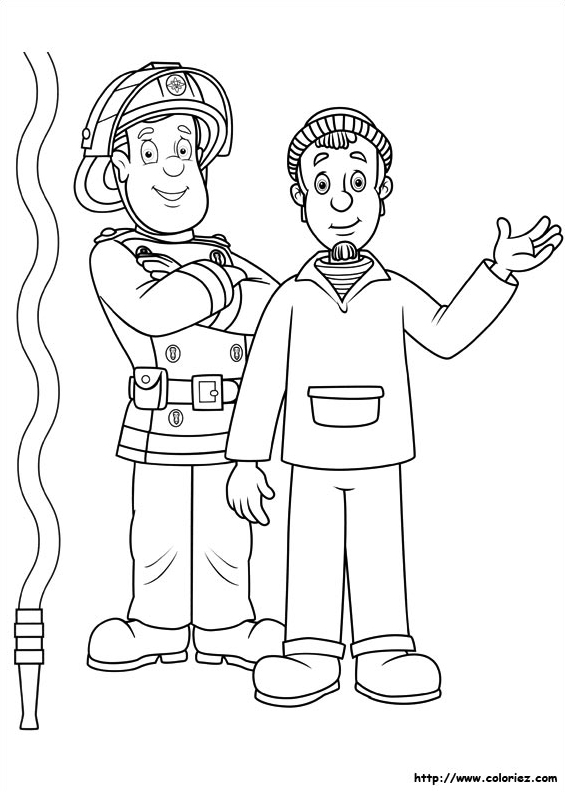 Coloring page: Sam the Fireman (Cartoons) #39819 - Free Printable Coloring Pages