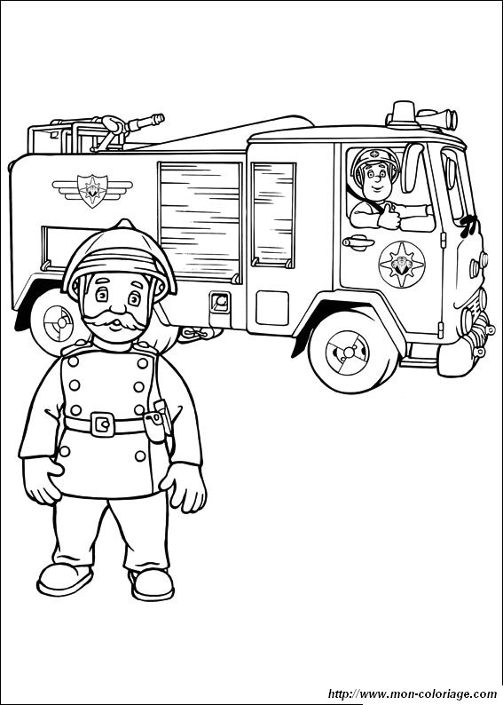 Coloring page: Sam the Fireman (Cartoons) #39822 - Free Printable Coloring Pages