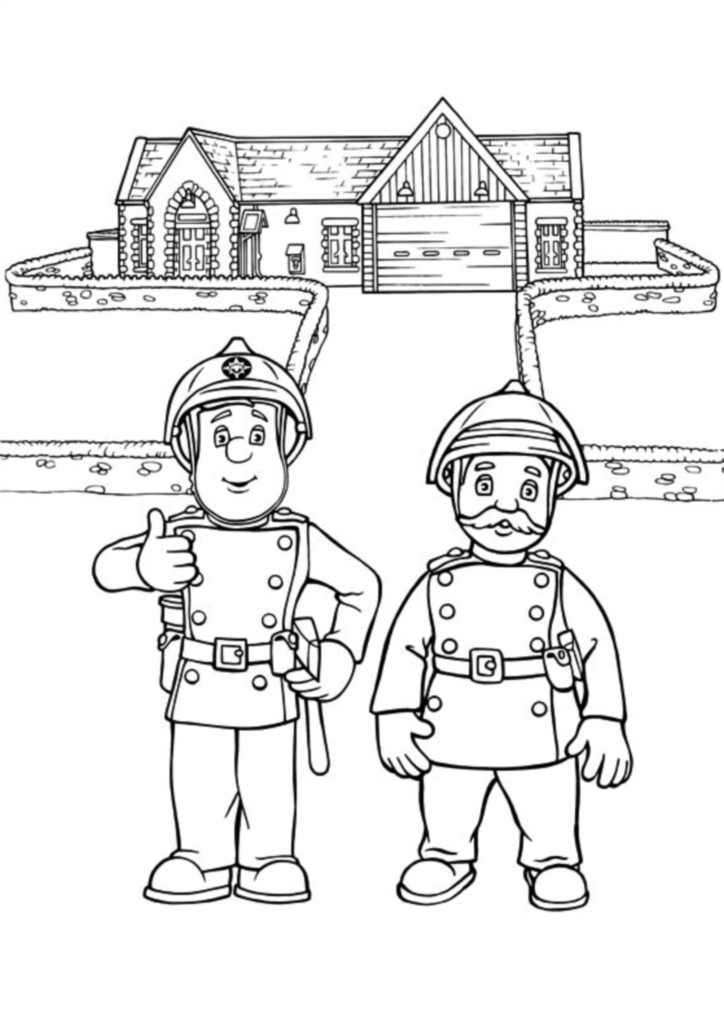 Coloring page: Sam the Fireman (Cartoons) #39839 - Free Printable Coloring Pages
