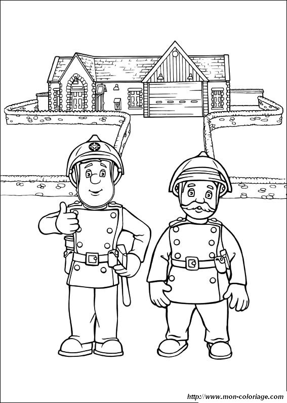 Coloring page: Sam the Fireman (Cartoons) #39841 - Free Printable Coloring Pages