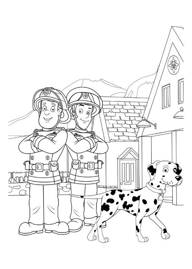 Coloring page: Sam the Fireman (Cartoons) #39842 - Free Printable Coloring Pages