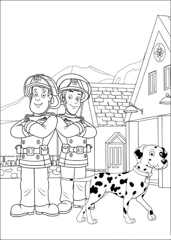 Coloring page: Sam the Fireman (Cartoons) #39847 - Free Printable Coloring Pages