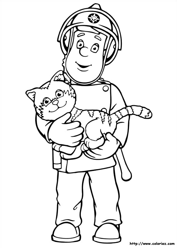 Coloring page: Sam the Fireman (Cartoons) #39860 - Free Printable Coloring Pages