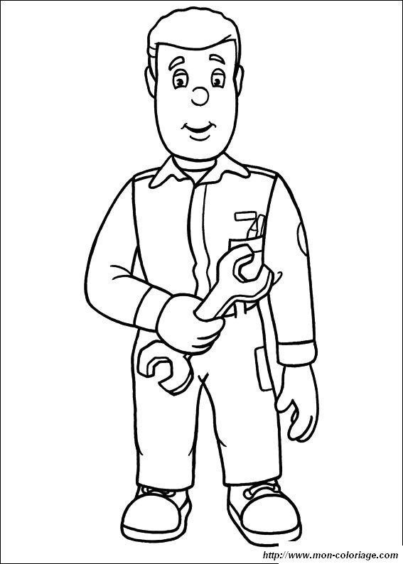 Coloring page: Sam the Fireman (Cartoons) #39861 - Free Printable Coloring Pages