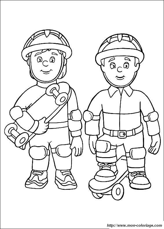 Coloring page: Sam the Fireman (Cartoons) #39868 - Free Printable Coloring Pages