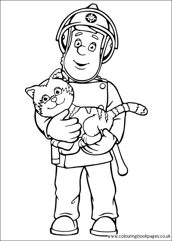 Coloring page: Sam the Fireman (Cartoons) #39880 - Free Printable Coloring Pages