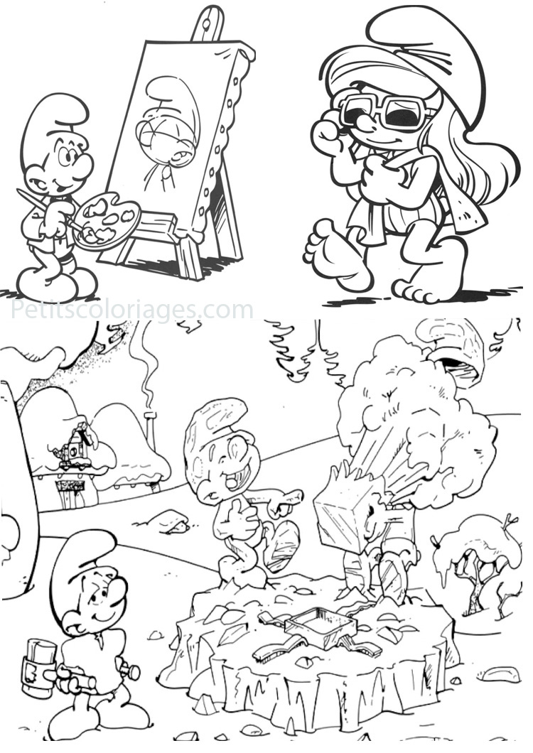 Coloring page: Schtroumpfs (Cartoons) #34720 - Free Printable Coloring Pages