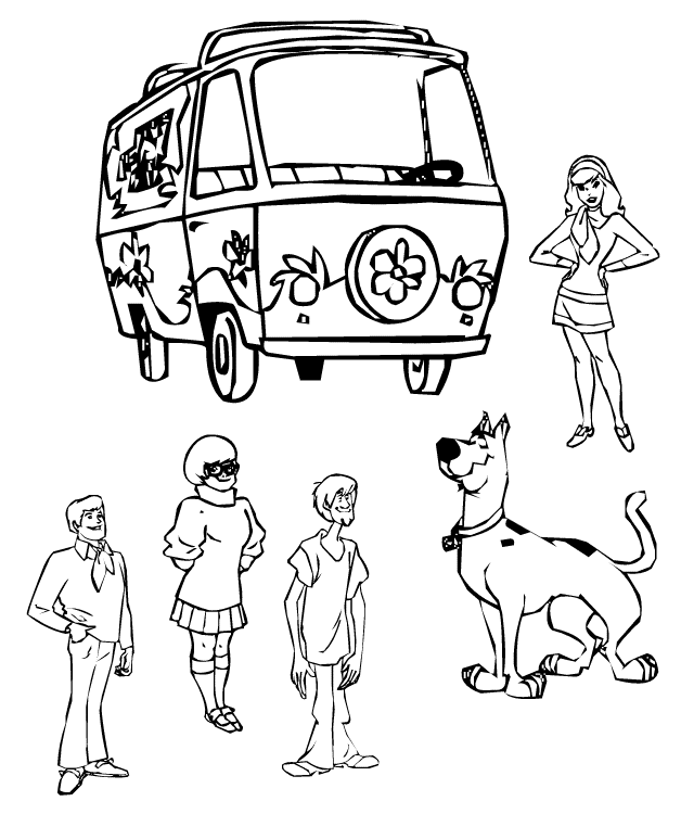 Coloring page: Scooby doo (Cartoons) #31460 - Free Printable Coloring Pages