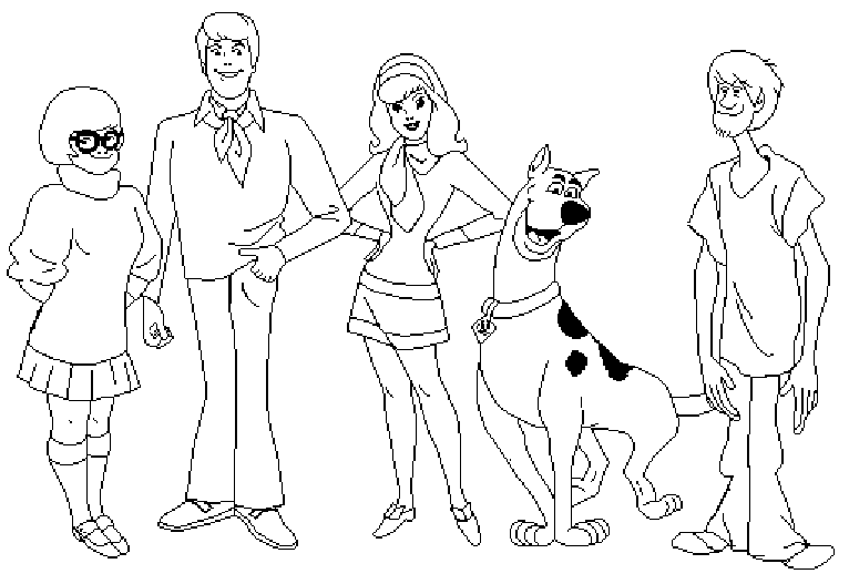 Coloring page: Scooby doo (Cartoons) #31505 - Printable coloring pages. 
