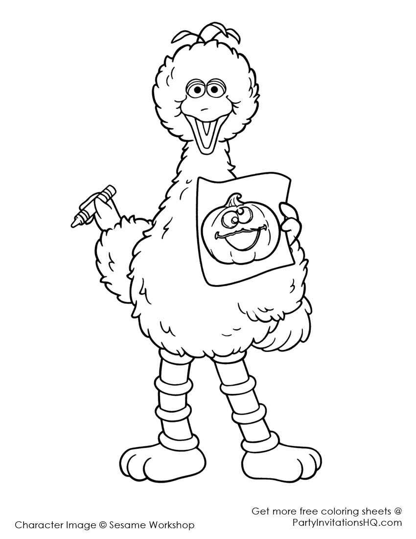 Drawing Sesame street 21 Cartoons – Printable coloring pages