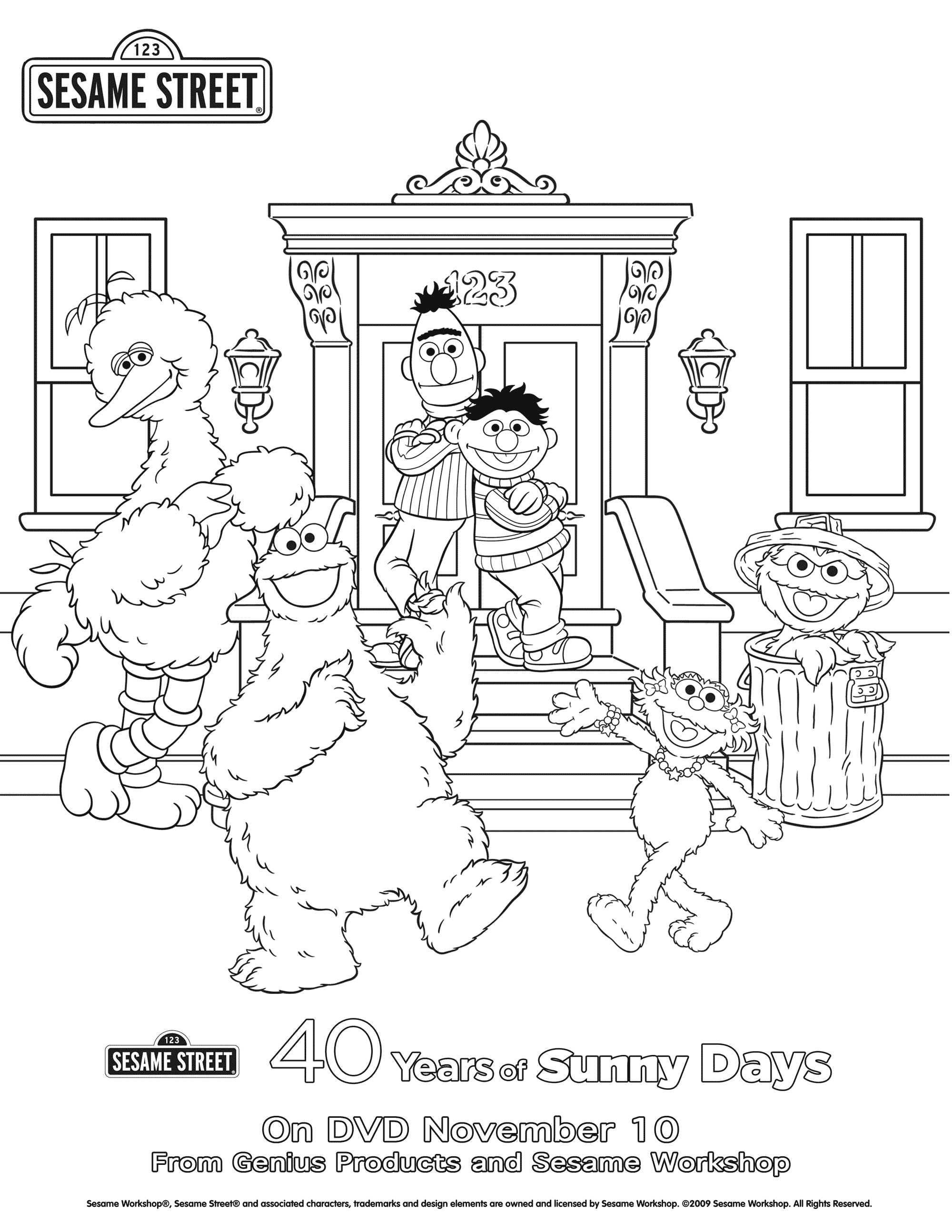 Coloring page: Sesame street (Cartoons) #32259 - Free Printable Coloring Pages