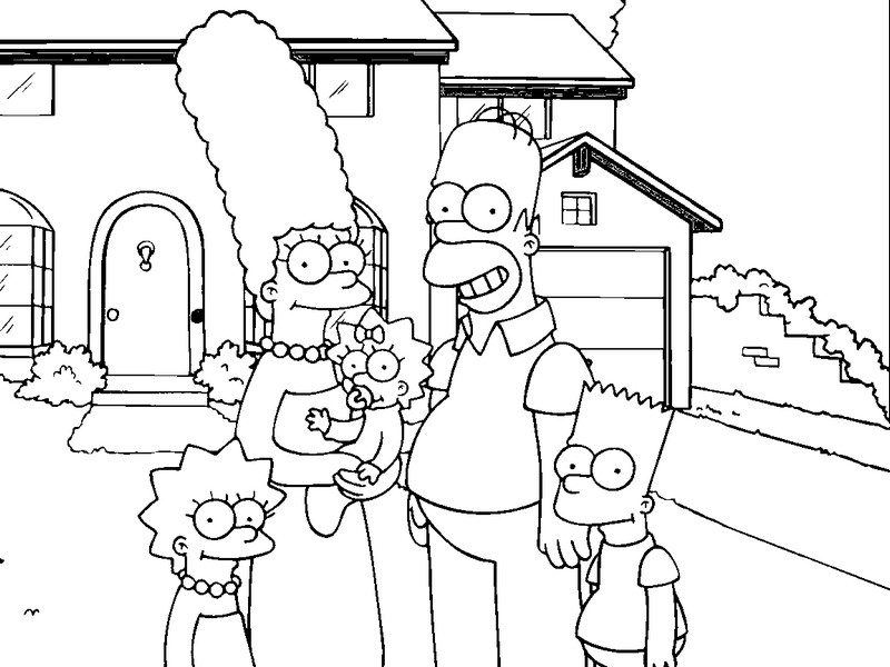 Coloring page: Simpsons (Cartoons) #23774 - Free Printable Coloring Pages