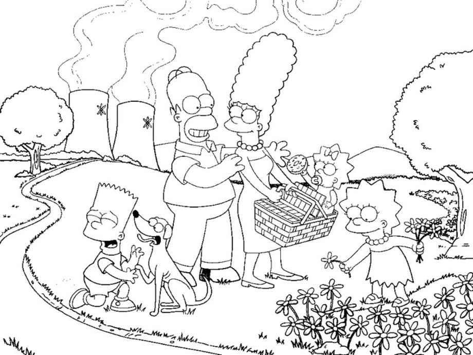 Coloring page: Simpsons (Cartoons) #23784 - Free Printable Coloring Pages