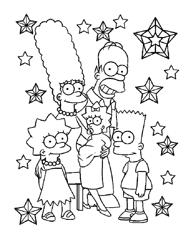 Coloring page: Simpsons (Cartoons) #23788 - Free Printable Coloring Pages