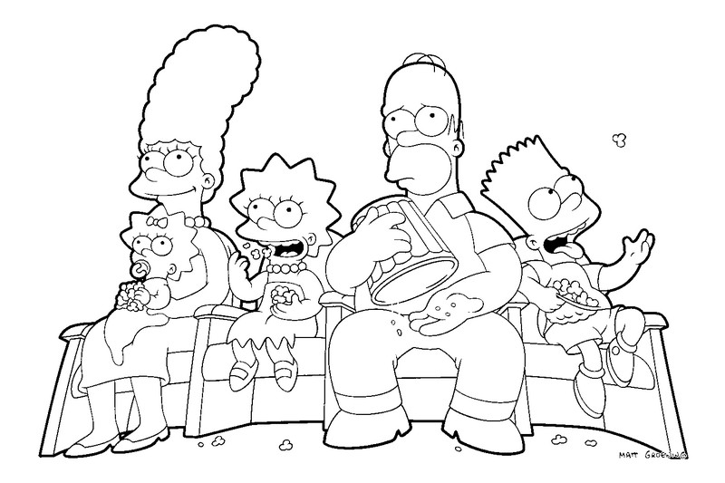 Coloring page: Simpsons (Cartoons) #23802 - Free Printable Coloring Pages