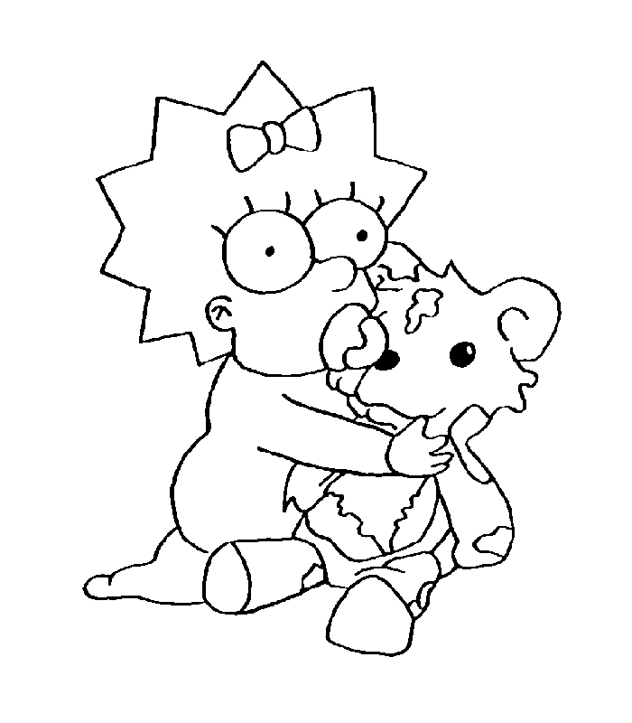 Coloring page: Simpsons (Cartoons) #23805 - Free Printable Coloring Pages