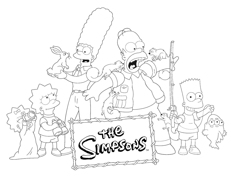 Coloring page: Simpsons (Cartoons) #23826 - Free Printable Coloring Pages