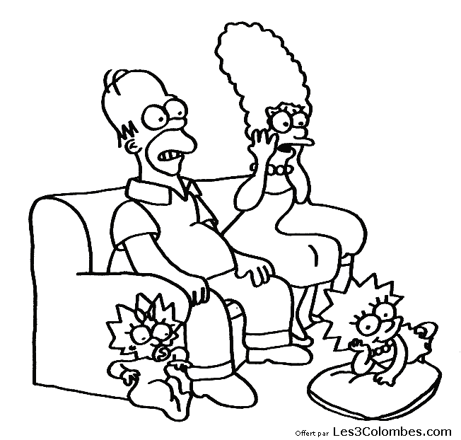 Coloring page: Simpsons (Cartoons) #23832 - Free Printable Coloring Pages