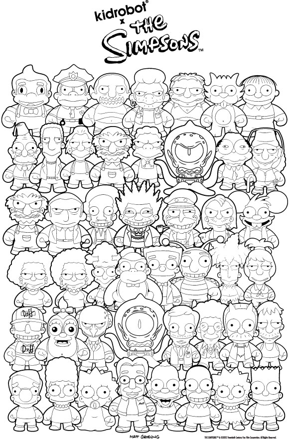 Coloring page: Simpsons (Cartoons) #23833 - Free Printable Coloring Pages