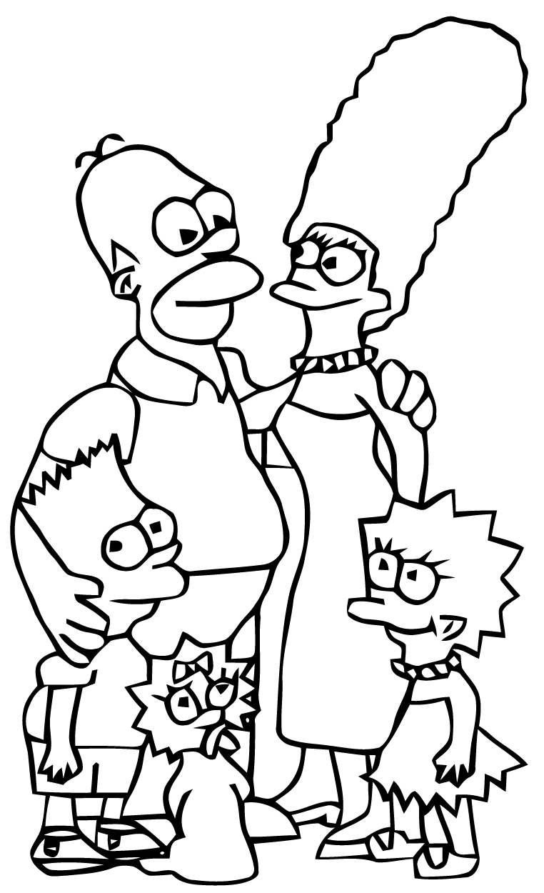 Coloring page: Simpsons (Cartoons) #23840 - Free Printable Coloring Pages