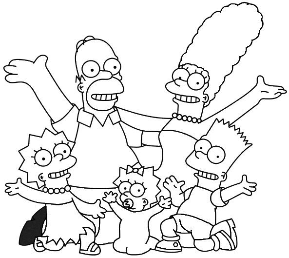 Coloring page: Simpsons (Cartoons) #23857 - Free Printable Coloring Pages