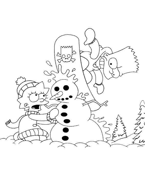 Coloring page: Simpsons (Cartoons) #23877 - Free Printable Coloring Pages