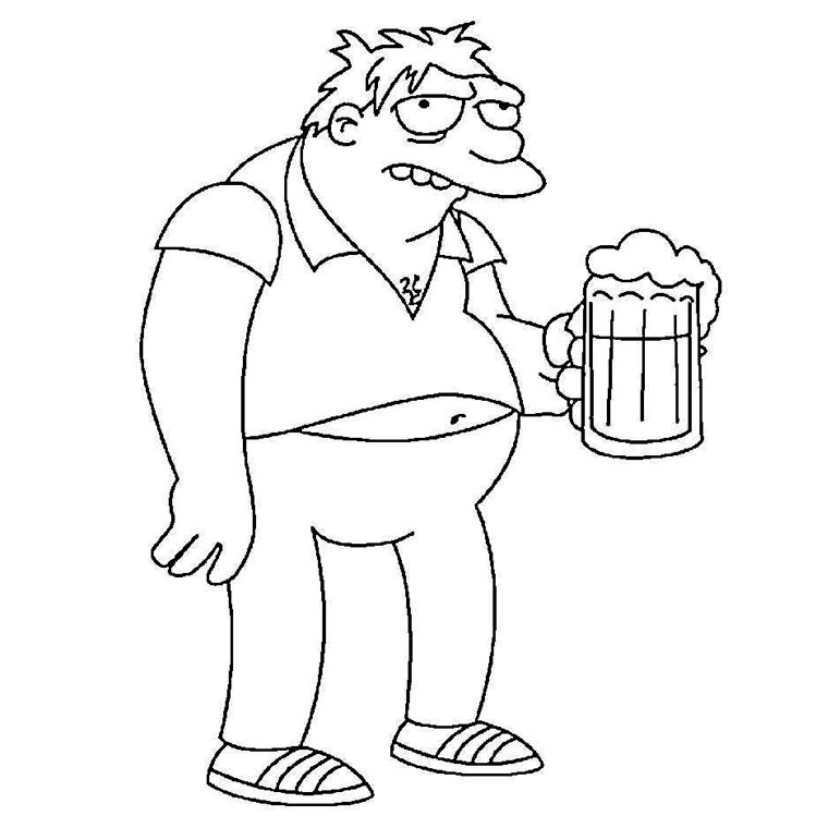 Coloring page: Simpsons (Cartoons) #23879 - Free Printable Coloring Pages