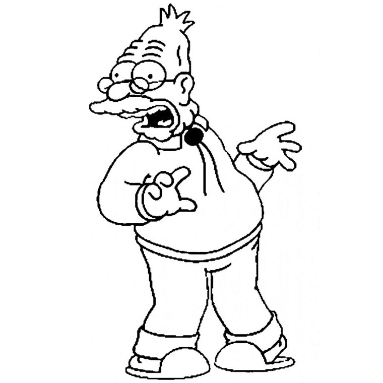 Coloring page: Simpsons (Cartoons) #23881 - Free Printable Coloring Pages