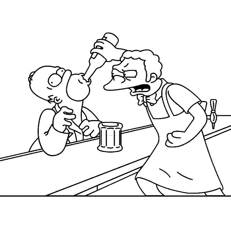 Coloring page: Simpsons (Cartoons) #23882 - Free Printable Coloring Pages