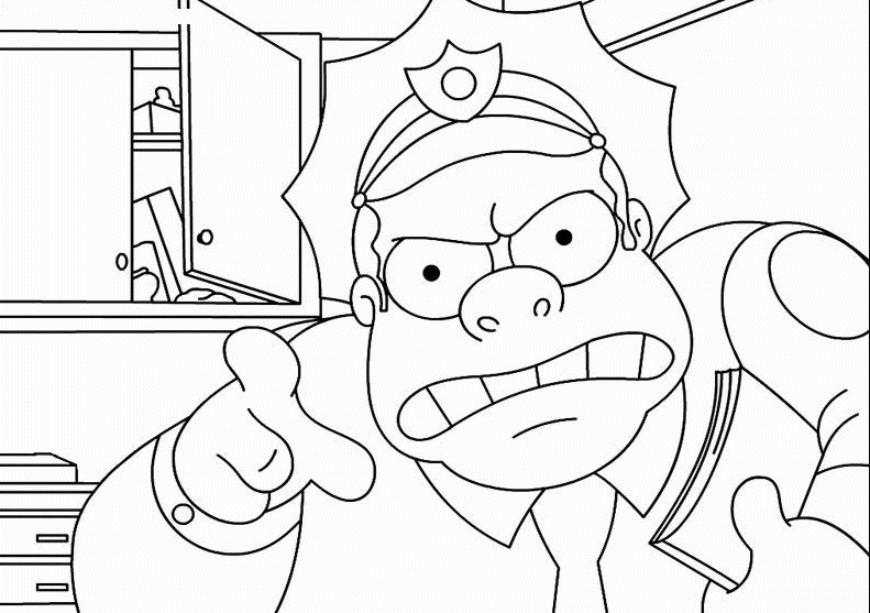 Coloring page: Simpsons (Cartoons) #23885 - Free Printable Coloring Pages