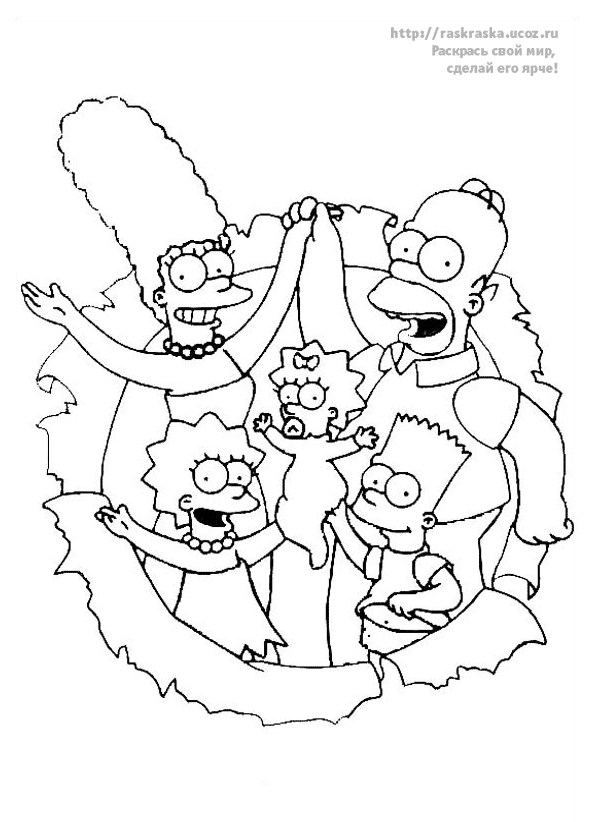 Coloring page: Simpsons (Cartoons) #23897 - Free Printable Coloring Pages