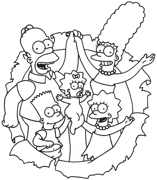 Coloring page: Simpsons (Cartoons) #23909 - Free Printable Coloring Pages