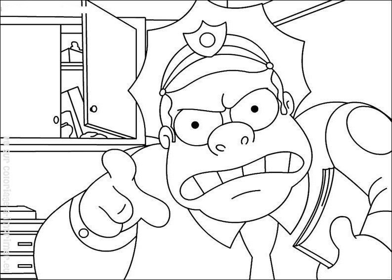 Coloring page: Simpsons (Cartoons) #23943 - Free Printable Coloring Pages