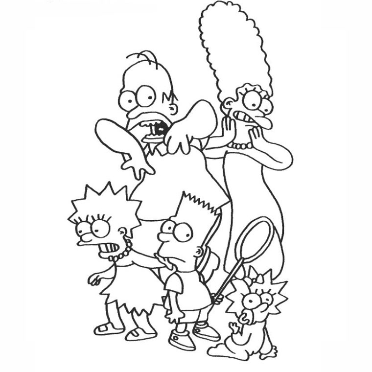 Coloring page: Simpsons (Cartoons) #23959 - Free Printable Coloring Pages