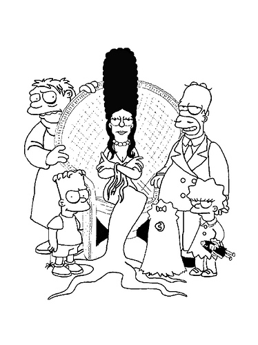 Coloring page: Simpsons (Cartoons) #23969 - Free Printable Coloring Pages