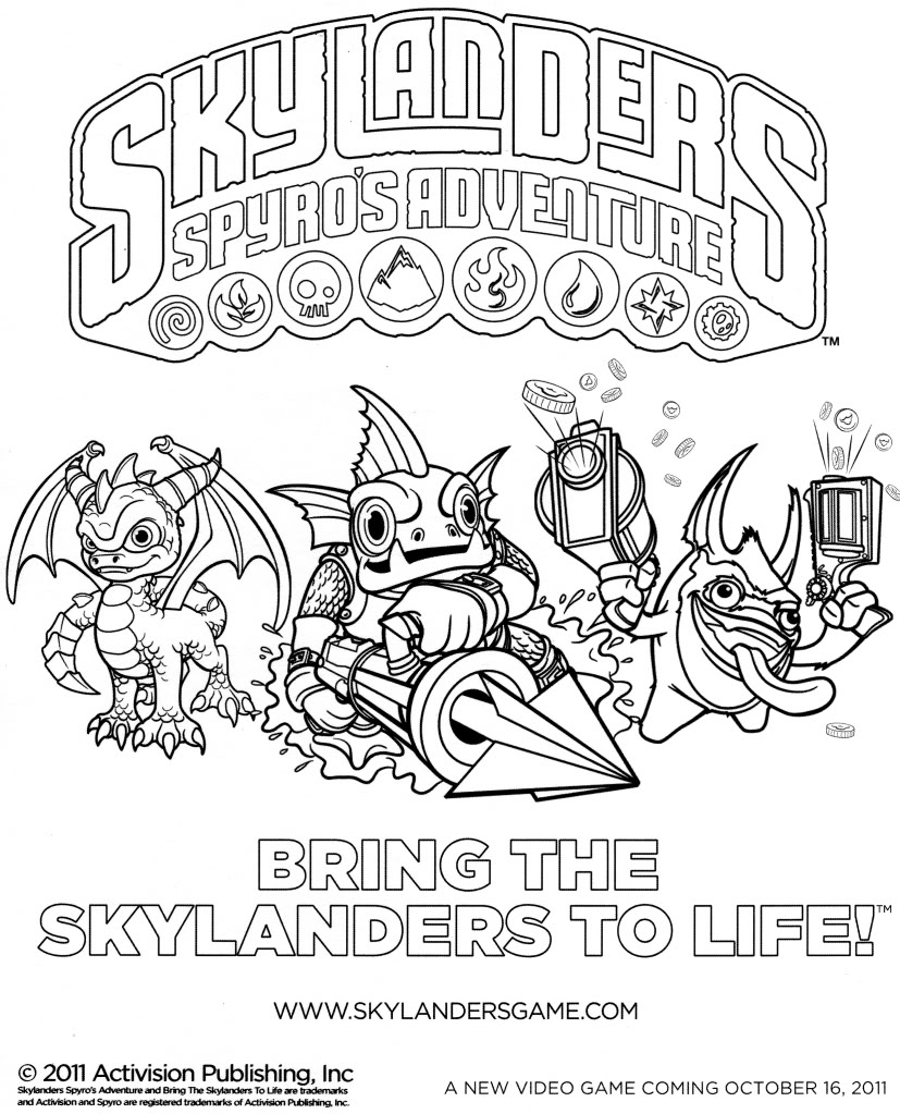 Coloring page: Skylanders (Cartoons) #43394 - Free Printable Coloring Pages