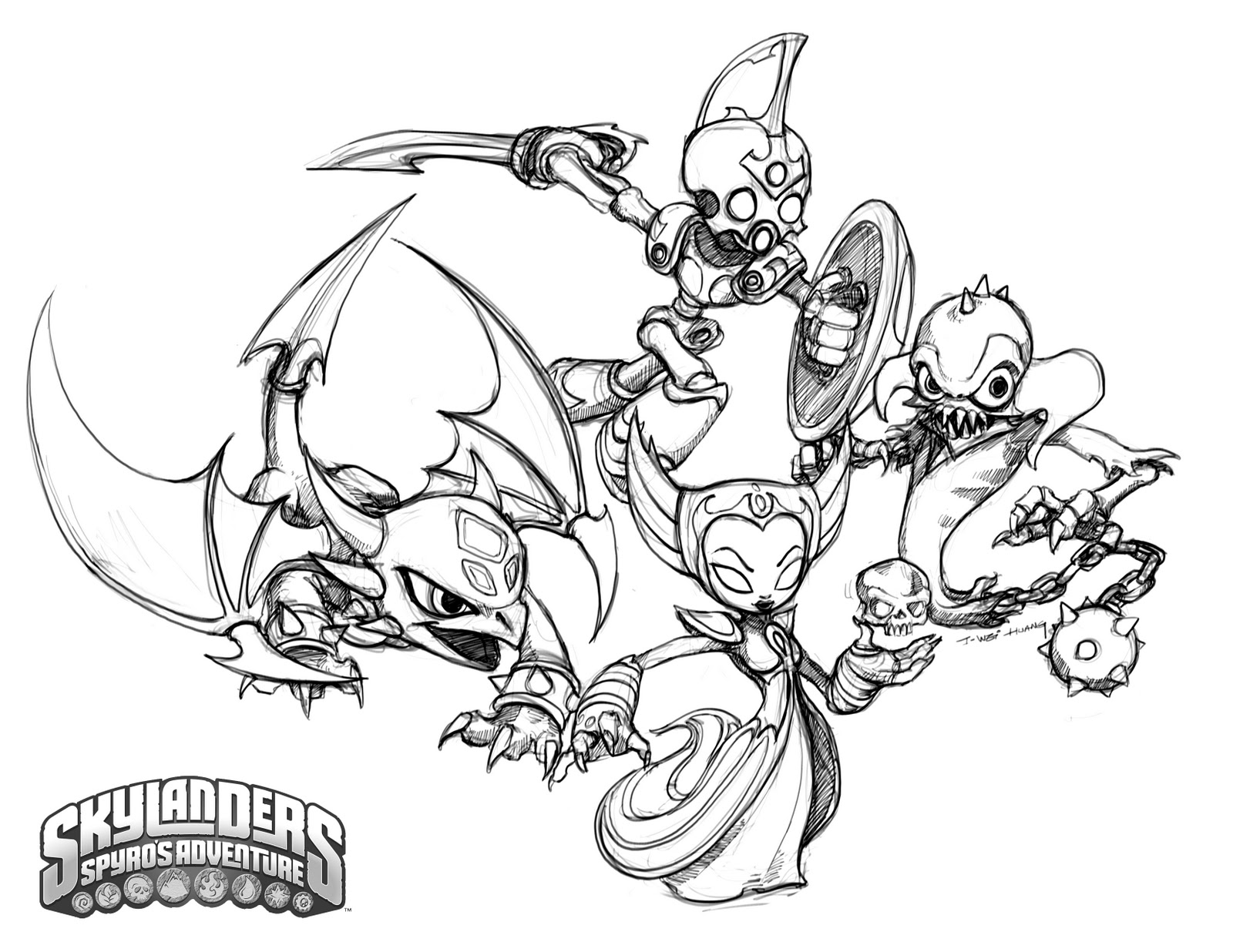 Coloring page: Skylanders (Cartoons) #43407 - Free Printable Coloring Pages