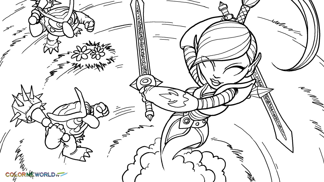 Coloring page: Skylanders (Cartoons) #43435 - Free Printable Coloring Pages